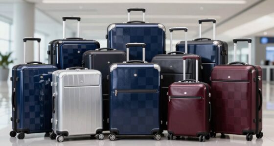 top luxury checked luggage