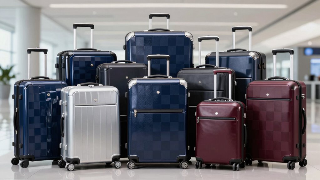 top luxury checked luggage