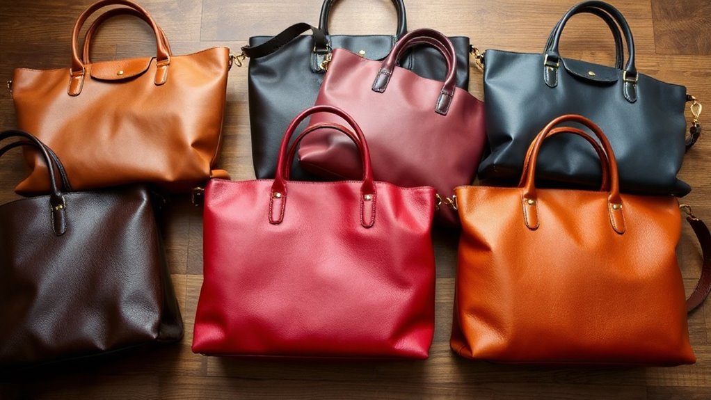 top office leather totes