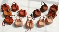 top pebbled leather bucket bags
