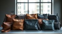 top pebbled leather commuter bags