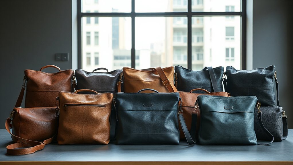 top pebbled leather commuter bags