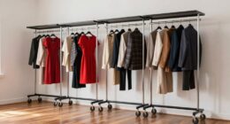 top rolling wardrobe racks