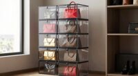 top stackable handbag storage