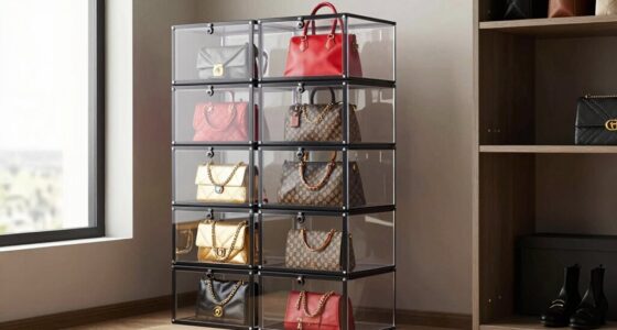 top stackable handbag storage