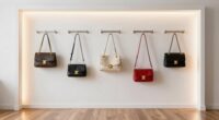 top wall mounted purse storage