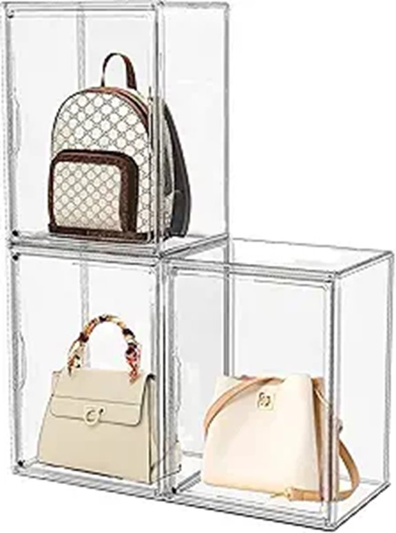 Attelite Clear Acrylic Purse Organizer Set (3 Pieces)