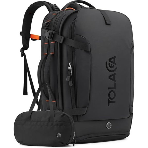 Tolaccea TSA Travel Backpack with Toiletry Bag