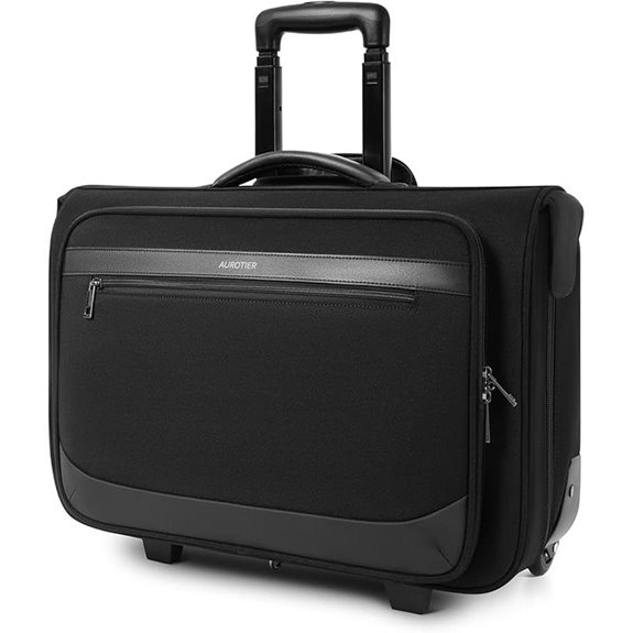 Rolling Garment Bag with Laptop Compartment and Wheels