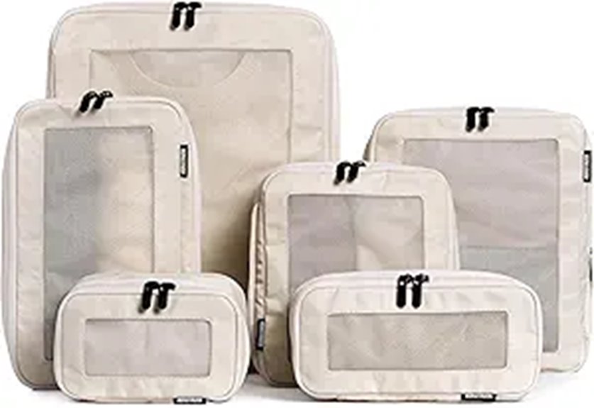 Aerotrunk Packable Compression Cubes for Travel (6-Pack)
