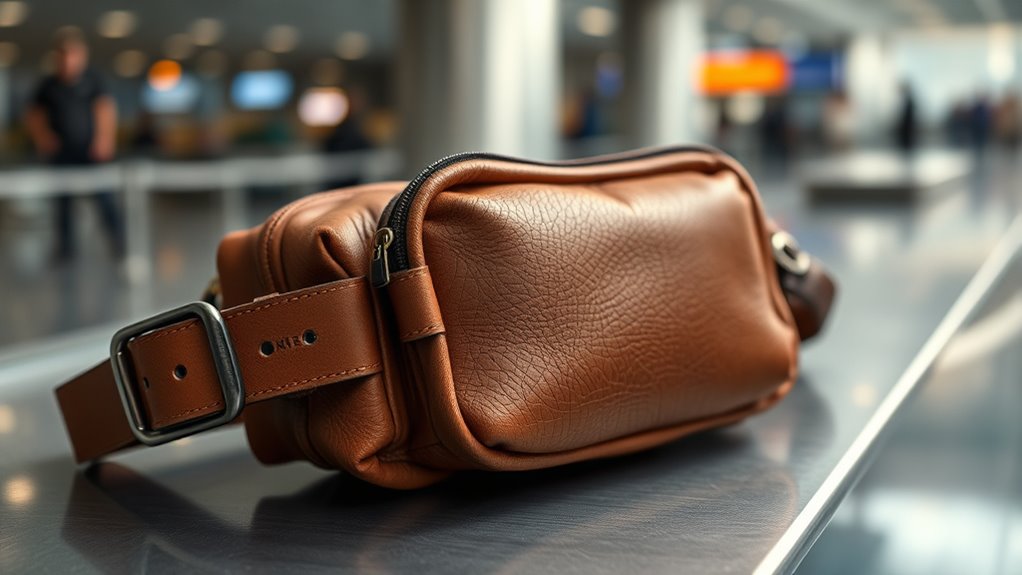 travel friendly leather belt bags