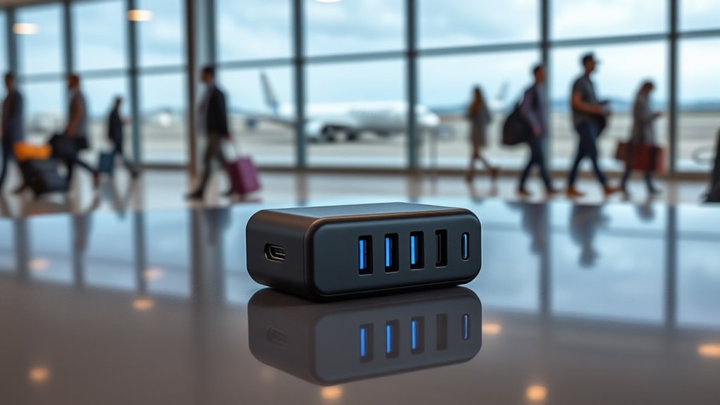 travel friendly multi port charger