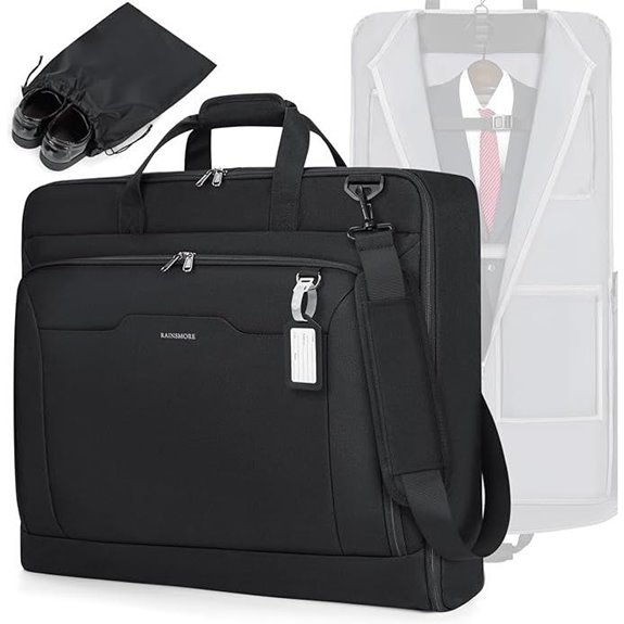 Rainsmore Travel Garment Bag with Shoes & Shoulder Strap