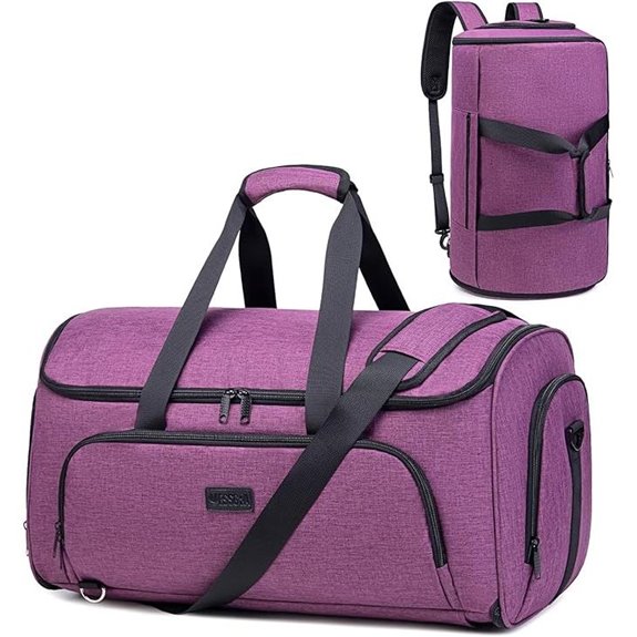 Convertible Garment Bag with Shoe Compartment for Travel