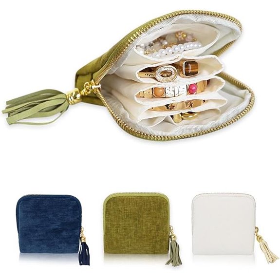 Stratalife Travel Jewelry Organizer with Pouches and Tassel