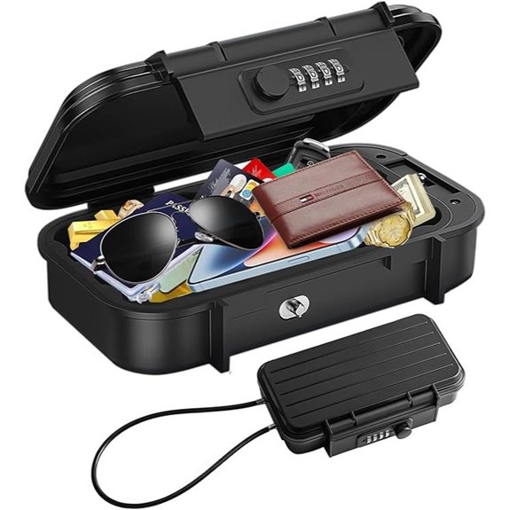 Portable LockBox with Code and Chain for Travel