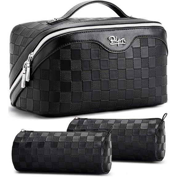 BOYATU 3-Piece Travel Makeup Bag Set