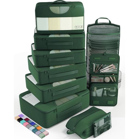 Veken 10 Packing Cubes Set with Laundry & Toiletry