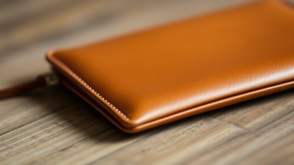 travel ready leather clutch