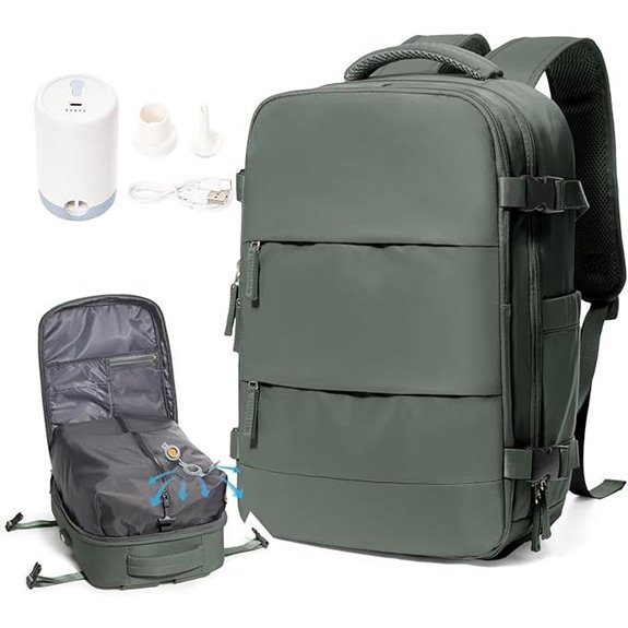 Travel Vacuum Backpack with Pump and Wet Dry Bag