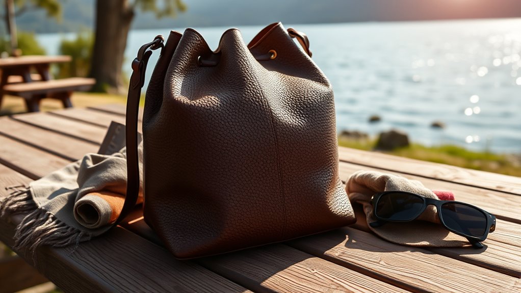 trip ready leather bag features