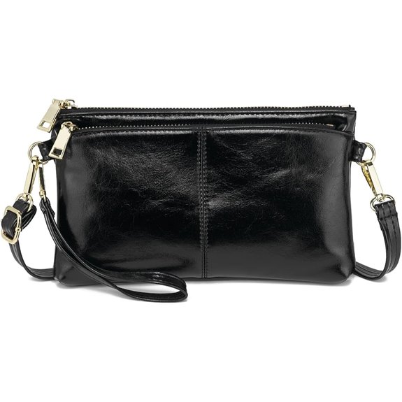 ZOOEASS Triple Zip Crossbody Bag with Adjustable Strap