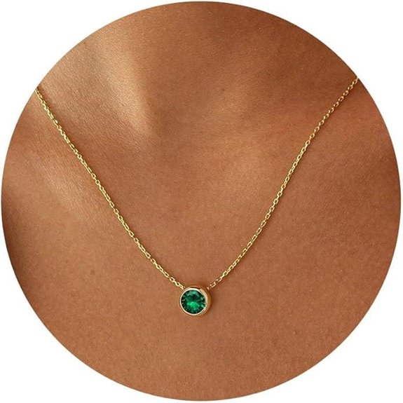 Turandoss 12-Month Birthstone Necklace for Women