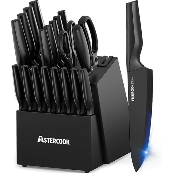 Astercook 21-Piece Dishwasher Safe Knife Set
