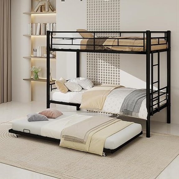Metal Bunk Bed Twin over Full with Trundle