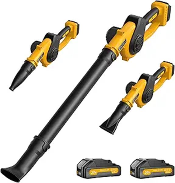 Cordless Leaf Blower with 2 Batteries & Charger
