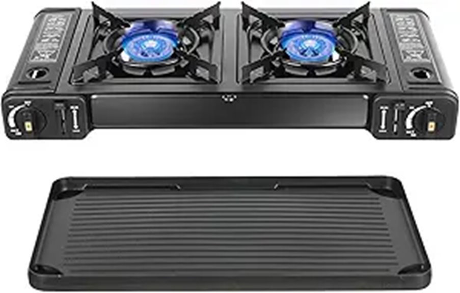 Double Burner Butane Camping Stove Kit