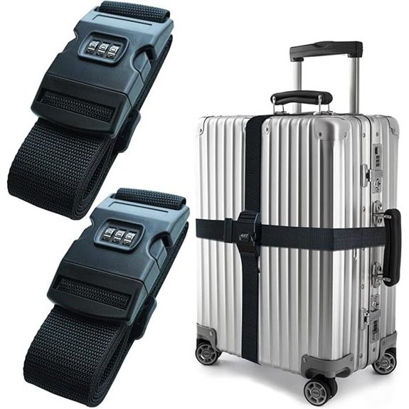 2 PCS Luggage Straps with Locks 78 x 2