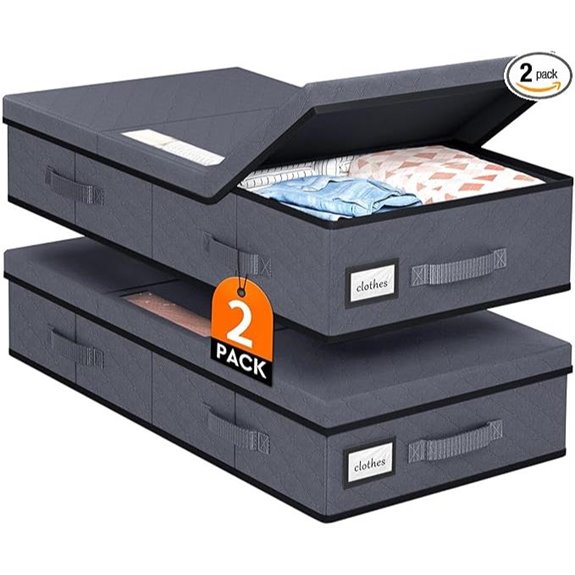 Under Bed Storage Containers with Lids (2 Pack)