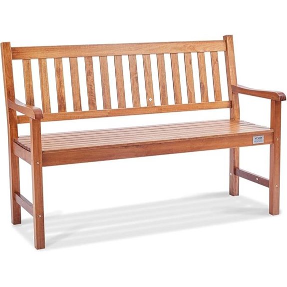VEVOR 2-Person Outdoor Garden Bench with Backrest