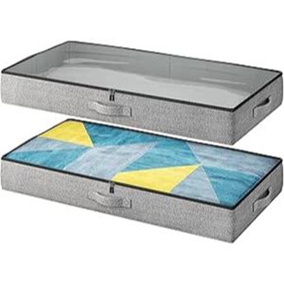 2-Pack Under Bed Storage Bins with Sidewalls