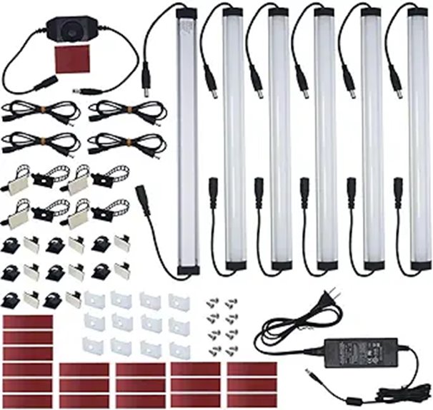 Under Cabinet LED Light Kit 6 Strips Warm White