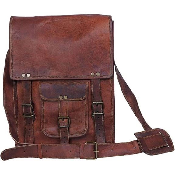 Leather Crossbody Bag for Men and Women