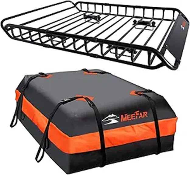 MeeFar Universal Rooftop Cargo Carrier Basket with Bag