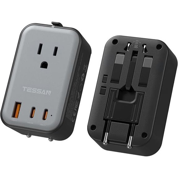 TESSAN Travel Adapter with USB-C and USB-A