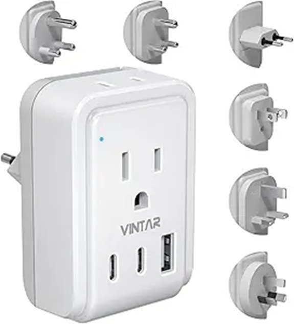 VINTAR Universal Travel Adapter with USB Ports