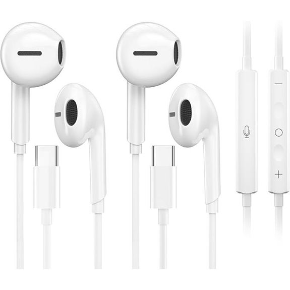 USB-C Earbuds with Microphone for iPhone & Samsung