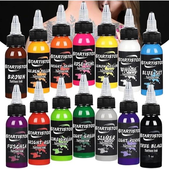 GTARTISTOO Tattoo Ink Set 14 Vegan Colors