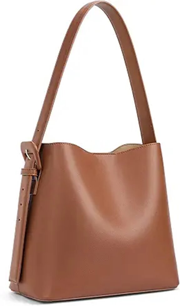 BOSTANTEN Vegan Leather Bucket Shoulder Bag for Women