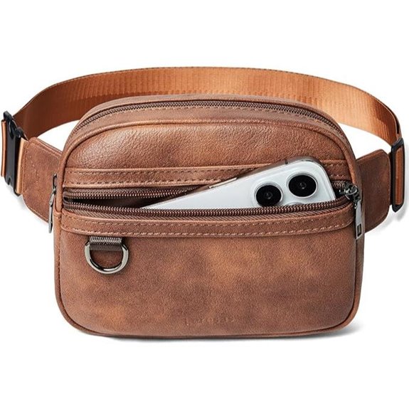 Vegan Leather Fanny Pack Belt Bag for Travel