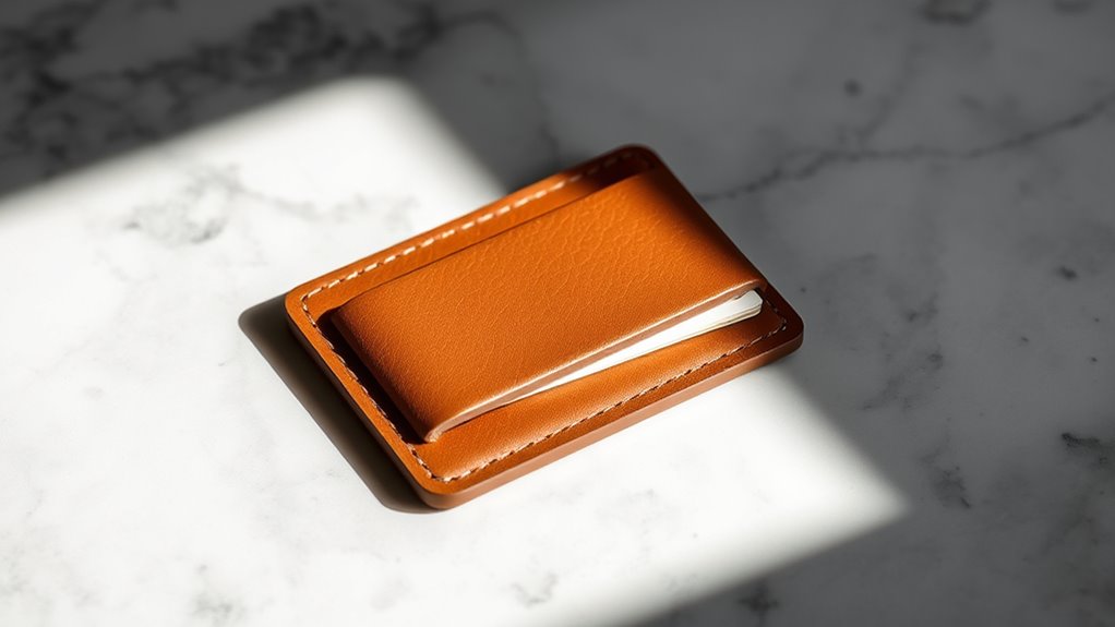 vegan leather minimal wallet