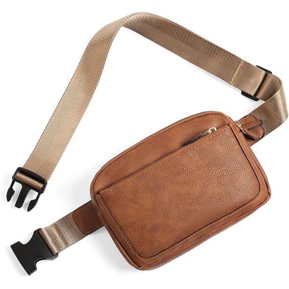 Vegan Leather Waist Bag for Women with Adjustable Strap