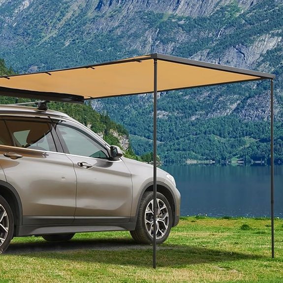 JUST-V Vehicle Awning 8.2X6.5ft for Camping
