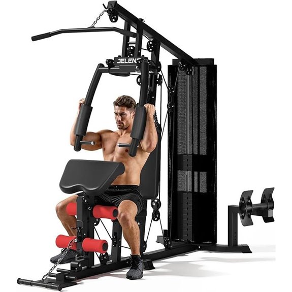Multifunctional Home Gym Equipment with 150LBS Weights