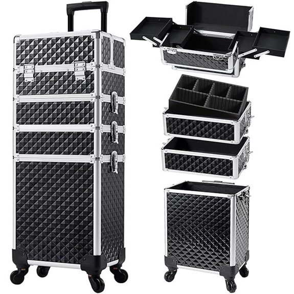 Stagiant 4-in-1 Rolling Makeup & Travel Case