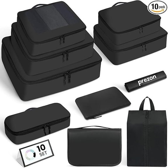 Travel Packing Cubes Set (8 or 10 Pieces)